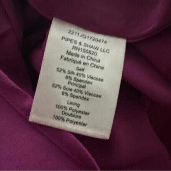 NWT Veronica Beard Weiss Side Ruffle Long Sleeve Silk Blend Dress - Picture 8 of 15